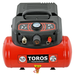 Toros - Αεροσυμπιεστής Μονομπλόκ Oilfree 1.5Hp / 6lt (#602036)