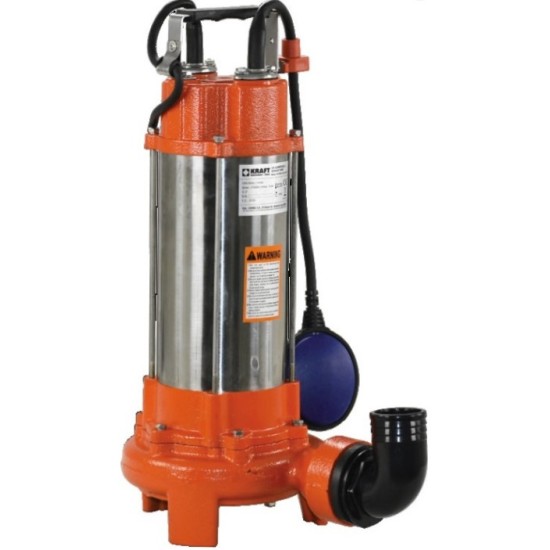 Kraft - Υποβρύχια Αντλία Λυμάτων με Κοπτήρα Inox 1500W (#63557)