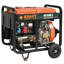 Kraft - WS 8500-3 Γεννήτρια Πετρελαίου Τριφασική 6.0 kW με Μίζα και Μπαταρία Equal Power (#63774)