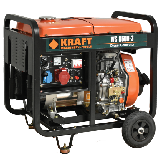 Kraft - WS 8500-3 Γεννήτρια Πετρελαίου Τριφασική 6.0 kW με Μίζα και Μπαταρία Equal Power (#63774)