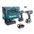 Makita - DLX2180TJ1 Κρουστικό Δραπ. 18V DHP484 Παλμικό Κατσαβίδι DTD153 με 3 Μπαταρίες 18V/5.0A σε Makpac (#DLX2180TJ1)
